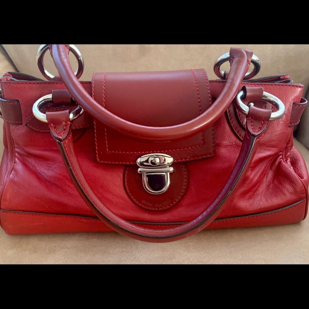 Marc Jacobs Red Leather Satchel-Rare